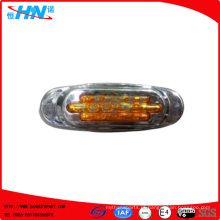 Slim Oval 16 Luz LED Side Marker Com Brilhante Chrome Bezel